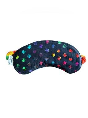 Rainbow Paw Print Theme Sleep Mask for Kids